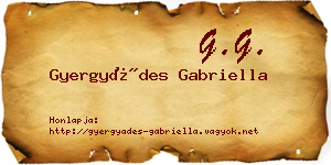 Gyergyádes Gabriella névjegykártya